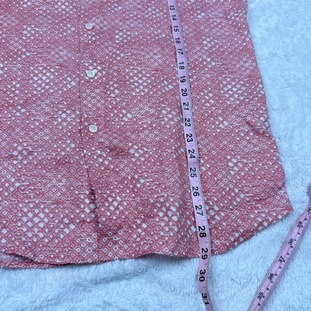 Club Room Linen Geometric Button Down Shirt NWOT - Picture 7 of 7